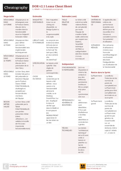 DOR v2.1 Leasa Cheat Sheet