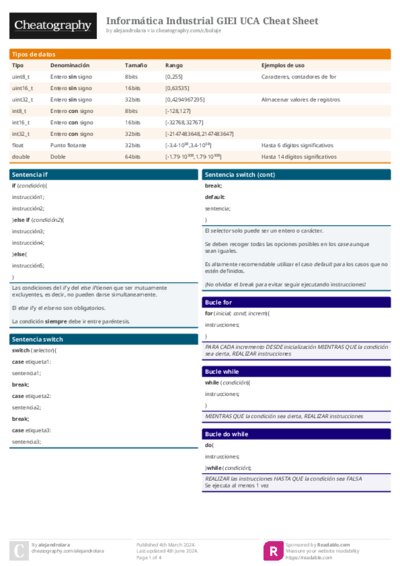 Informática Industrial GIEI UCA Cheat Sheet