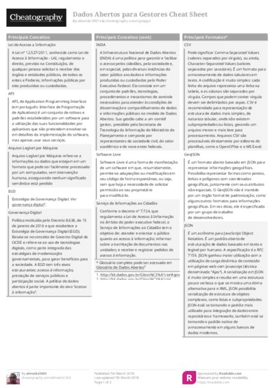 Dados Abertos para Gestores Cheat Sheet