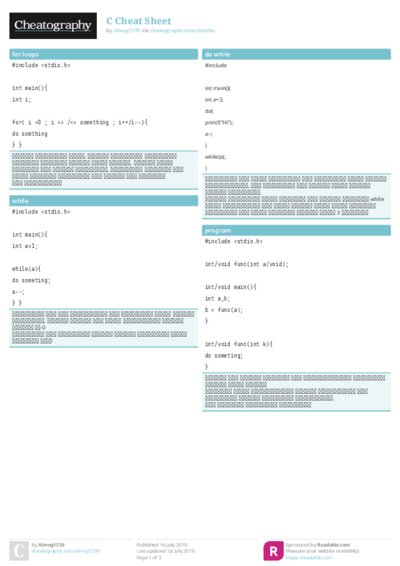 C Cheat Sheet