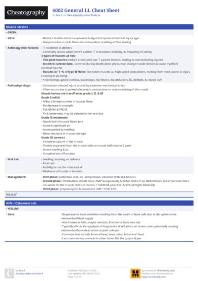 6002 General LL Cheat Sheet