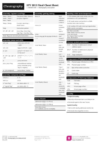 STY 2013 Final Cheat Sheet