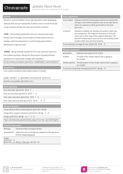 gitutils Cheat Sheet
