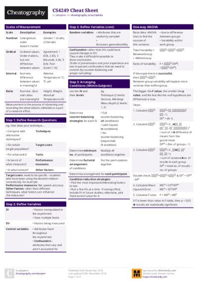 CS4249 Cheat Sheet