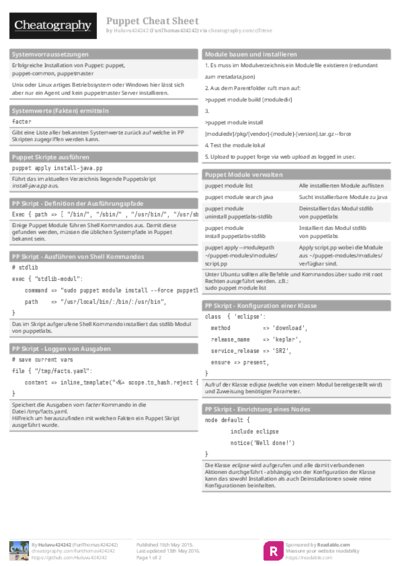 Puppet Cheat Sheet