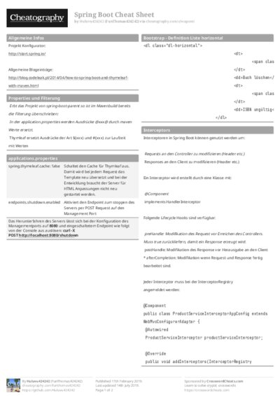 Spring Boot Cheat Sheet