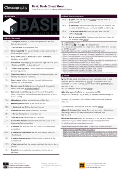 Basic Bash Cheat Sheet