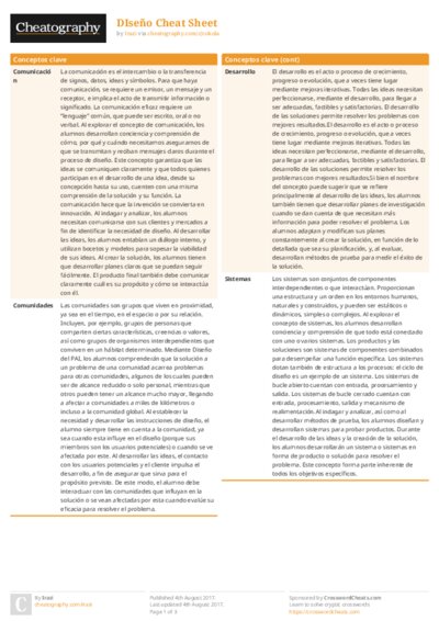 DIseño Cheat Sheet