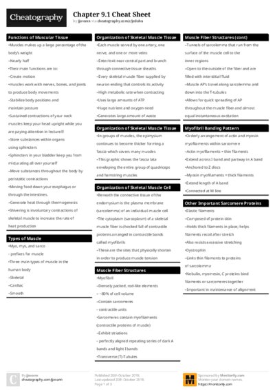 Chapter 9.1 Cheat Sheet