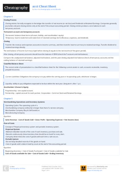 acct Cheat Sheet