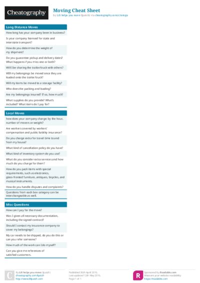 Moving Cheat Sheet