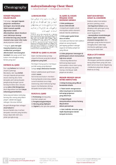 mahsyulismahrup Cheat Sheet