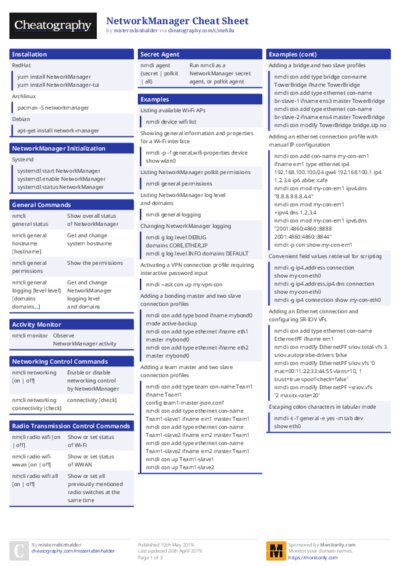 NetworkManager Cheat Sheet