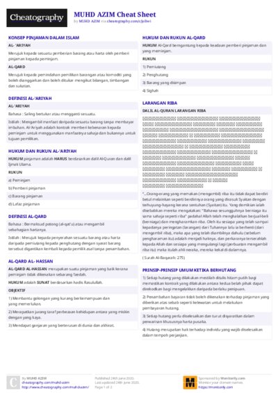 MUHD AZIM Cheat Sheet