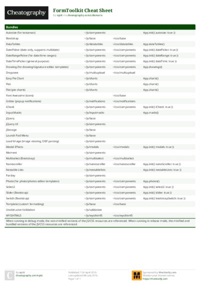 FormToolkit Cheat Sheet