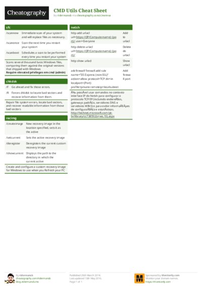 CMD Utils Cheat Sheet