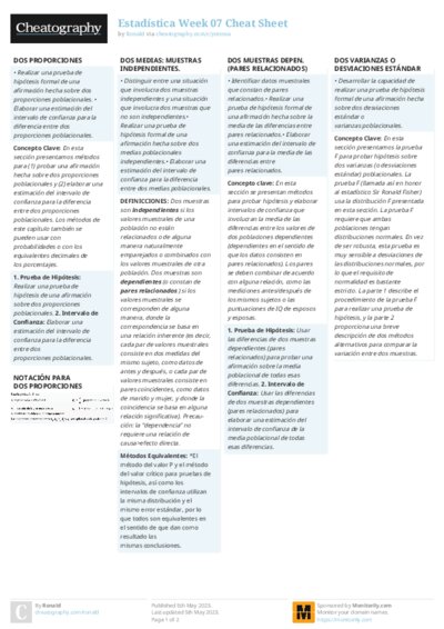 Estadística Week 07 Cheat Sheet