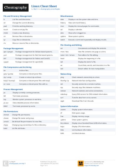 Linux Cheat Sheet