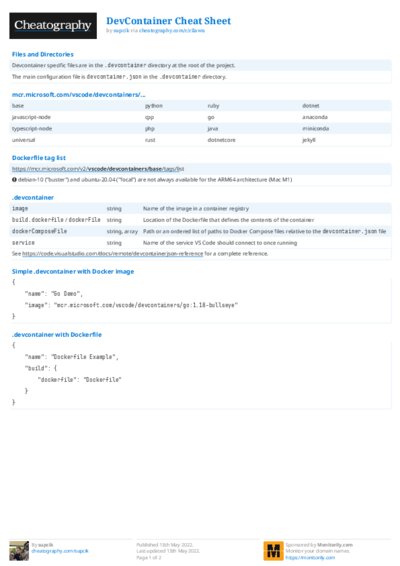 DevContainer Cheat Sheet