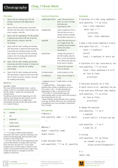 Chap_7 Cheat Sheet