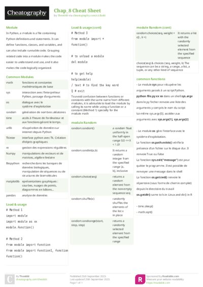 Chap_8 Cheat Sheet