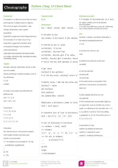 Python_Chap_13 Cheat Sheet