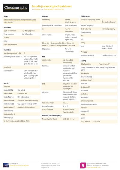 haodt-javascript-cheatsheet Cheat Sheet