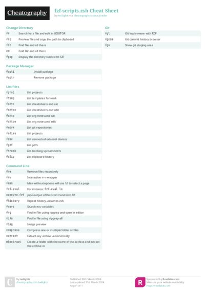 fzf-scripts.zsh Cheat Sheet